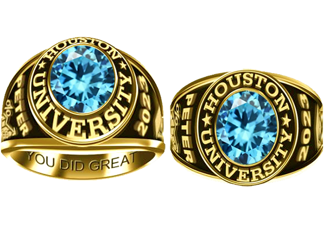 Men’s Oval-Cut Birthstone Class Ring